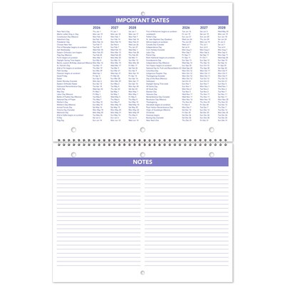 2026 AT-A-GLANCE 11" x 8.5" Monthly Wall Calendar, White/Purple (PM170-28-26)