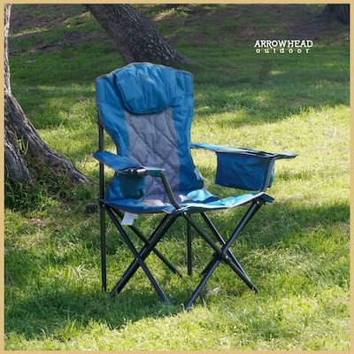 Arrowhead Outdoor Quad 6-Can Armrest Outdoor Chair, Ocean Blue (TSRTKKS0273U)