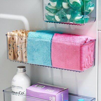iDesign Magnetic Organizer Bins for Laundry Room - Holds Stain Removers, Dryer Sheets, and Detergent Pods