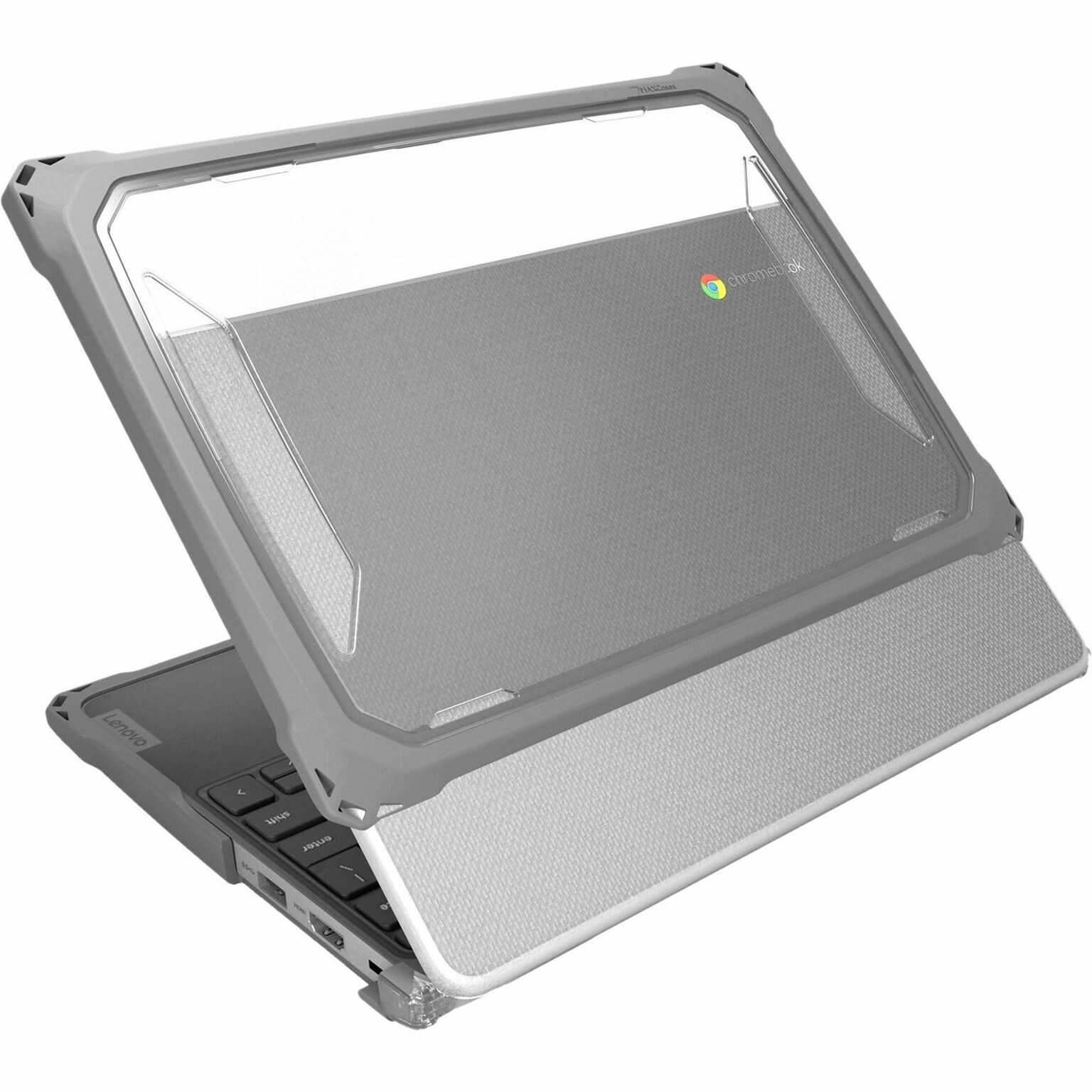 MAXCases Extreme Shell-F3 11.6 Case, Shock Absorbing, Gray/Clear (LNESF35EG5GRY)