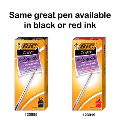 Save on BIC Cristal Ball Point Pens Xtra Smooth Medium Blue Ink Order  Online Delivery