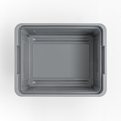 Iris 35 Quart Storage Container, Plastic, Gray, 3/Pack (500166)