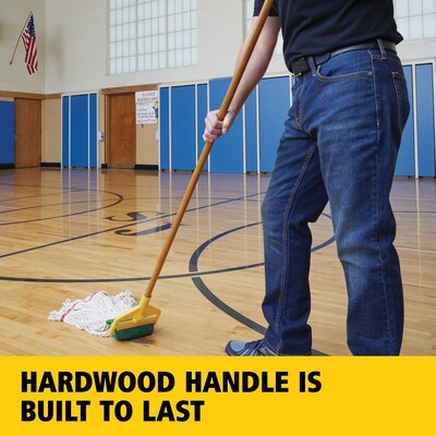 Rubbermaid Invader 60 Wood Wet Mop Handle, Yellow/Natural (FGH116000000)