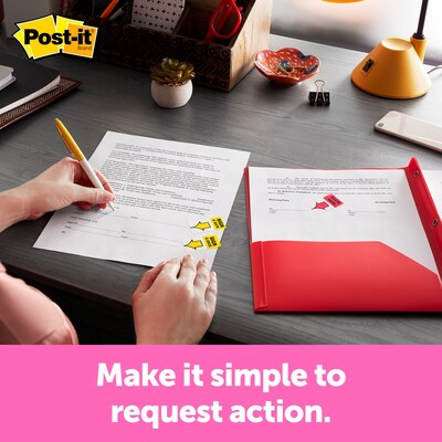 Post-it 'Sign Here' Message Flags, .94" Wide, Red, 200 Flags/Pack (680-HVSHR)