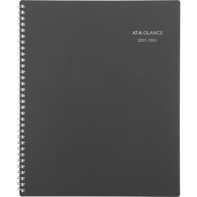 2025-2026 AT-A-GLANCE DayMinder 8.5" x 11" Academic Year Weekly & Monthly Planner, Plastic Cover, Charcoal (AYC545-45-26)