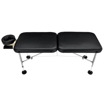 Viva Comfort Align Portable Nylon Treatment Massage Exam Table, 450lbs. Capacity, Black (925-01-BLK-MK)