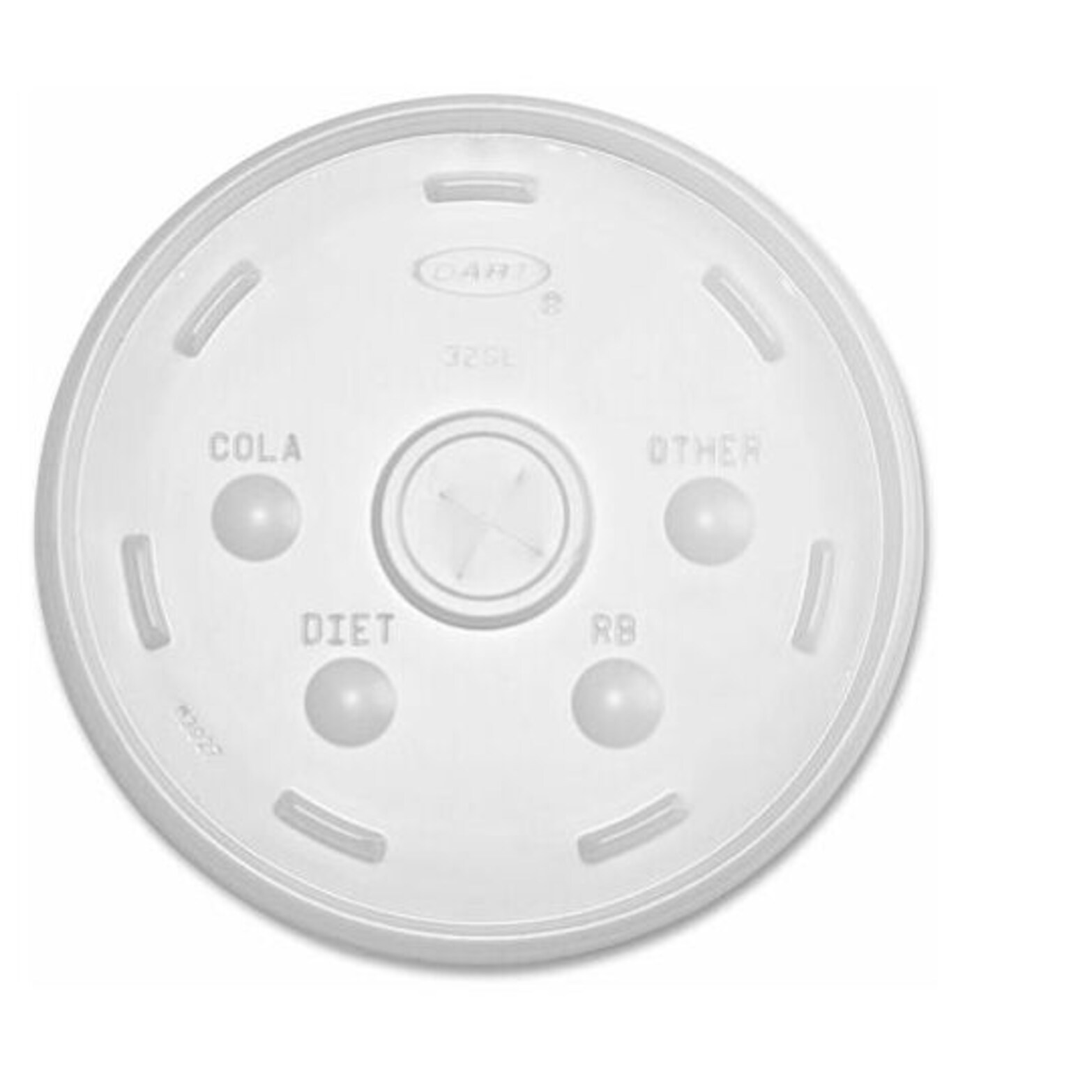 Dart Lids for Foam Cups and Containers Translucent, 1,000/Carton (DCC32SL1)