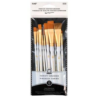 FolkArt Artist Taklon Variety Brush, 10/Pack, 3 Packs/Bundle (FLK50536-3)