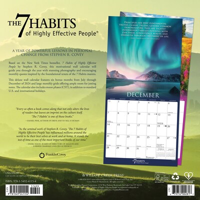 2025 Willow Creek 7 Habits of Highly Effective People 12 x 12 Monthly Wall Calendar (41154)