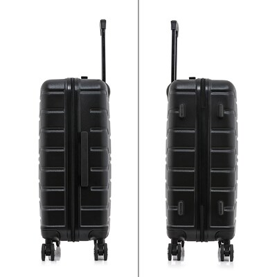 InUSA Trend 3-Piece Hardside Spinner Luggage Set, Black (IUTRESML-BLK)