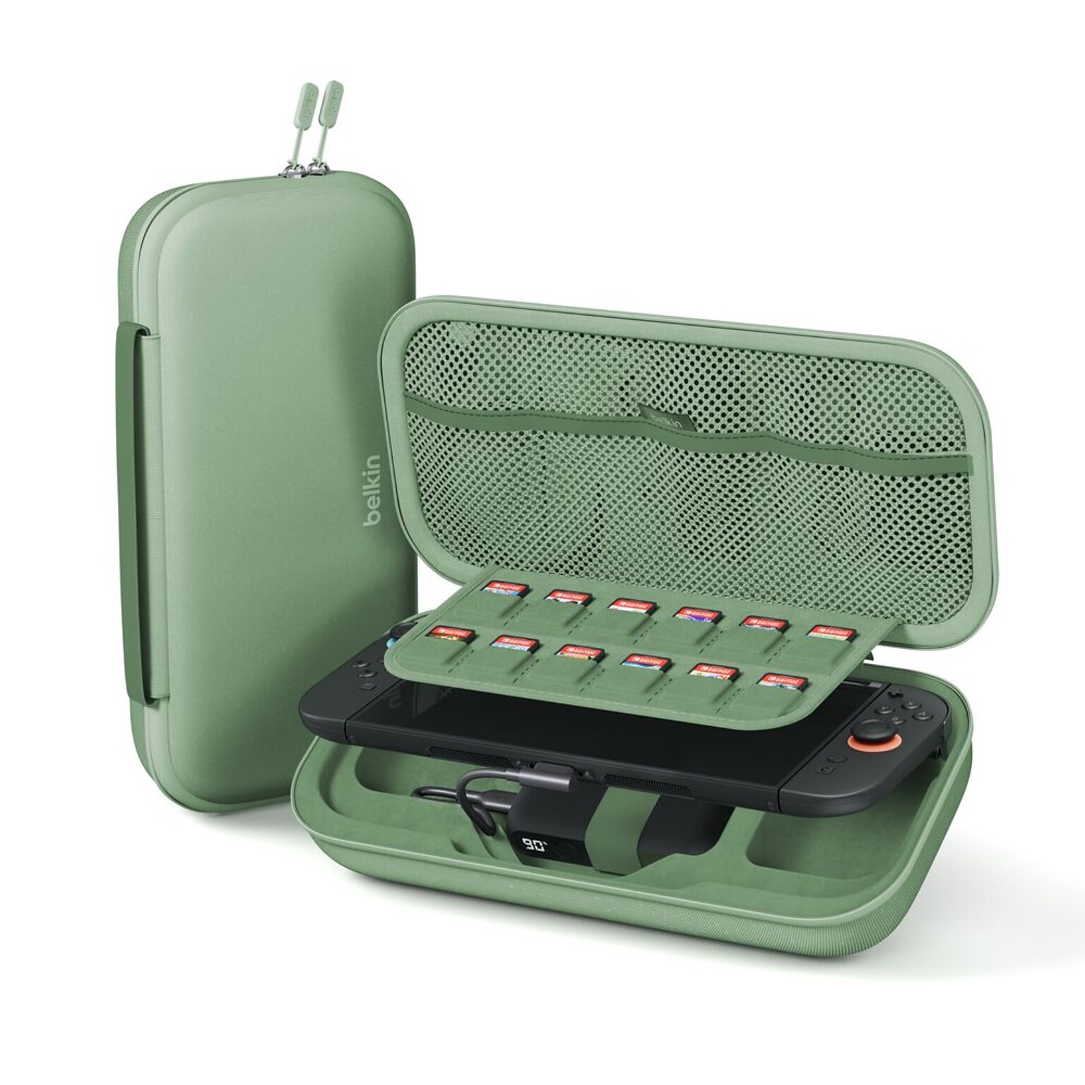 Belkin Gaming Charging Case, Nintendo Switch 2 Compatible, Pistachio Green (ENA001FQSE-V1)