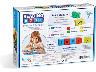 hand2mind Reading Rods Prefixes & Suffixes (95396)