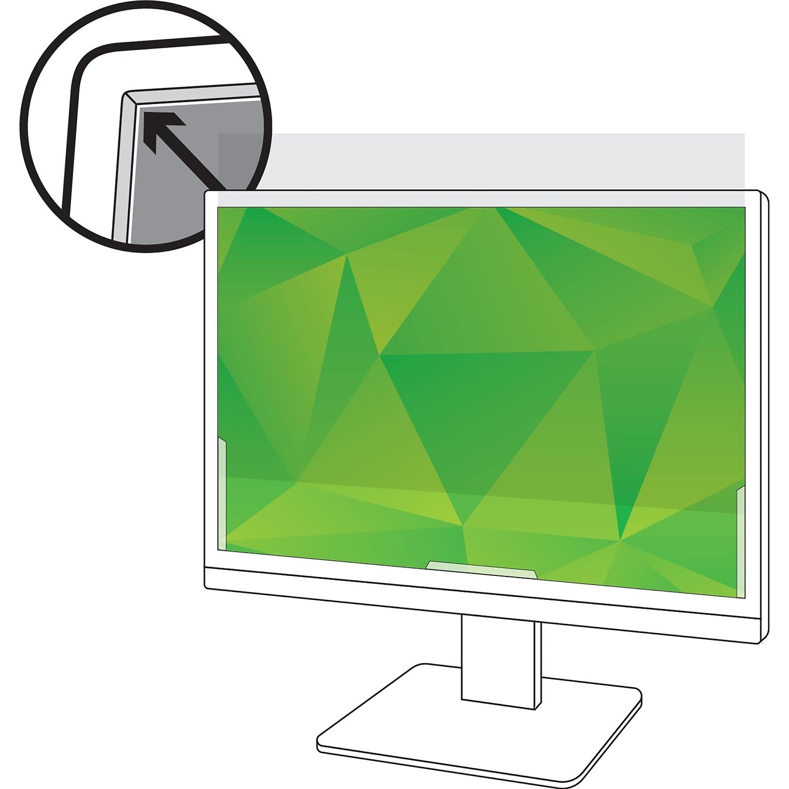 3M Anti-Glare Privacy Filter for 23 Widescreen Monitor, 16:9 Aspect Ratio (AG230W9B)
