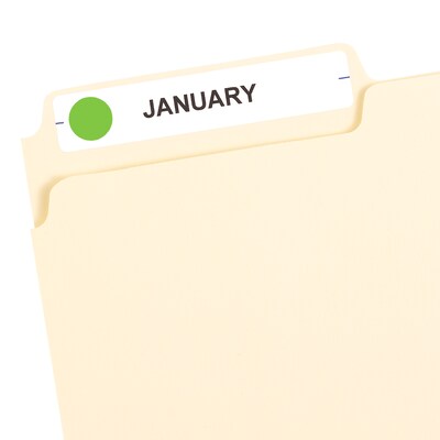 Avery Color-Coding Labels, 1/2  Dia, Neon Green, Non-Printable, 840 Labels/Pack (5052)