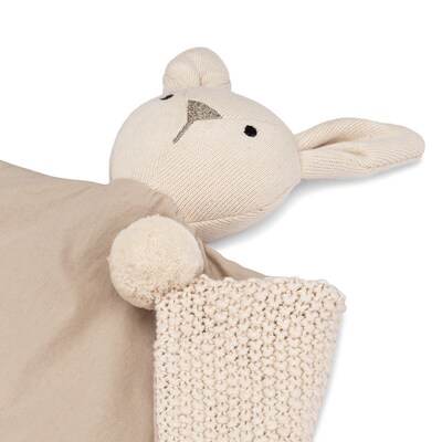 Crane Baby Avery Organic Baby Lovey Blanket, Ollie The Bunny (BC-150BL-2)