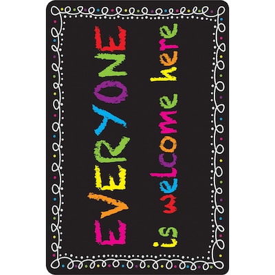 Ashley Smart Poly Computer Mouse Pad, 8" x 10", Everyone is Welcome Here, Chalk Loop, 6/Pack (ASH12508-6)