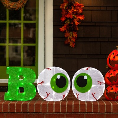National Tree Company 44 2D Tinsel Fabric BOO Sign Decoration (DF-23050004L)