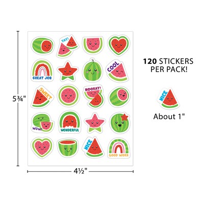 Teacher Created Resources Watermelon Smelly Stickers, Multicolored, 120/Pack, 6/Packs/Bundle (TCR9444-6)