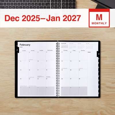 2026 Staples 8 x 11 Monthly Planner, Black (ST52184-26)