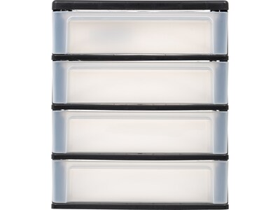 Iris 4-Drawer Desktop Unit, Black/Translucent White (587023)