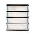 Iris 4-Drawer Desktop Unit, Black/Translucent White (587023)