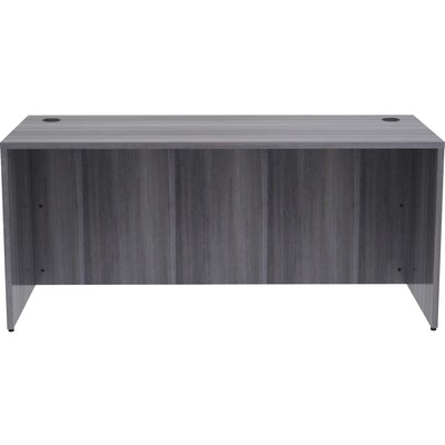 Lorell Essentials Series 66 W Rectangular Desk Shell, Weathered Charcoal (LLR69546)