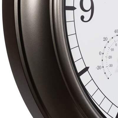 La Crosse Technology 18 Inch IN/OUT Atomic Analog Clock with Thermometer and Hygrometer (WT-3181PL)