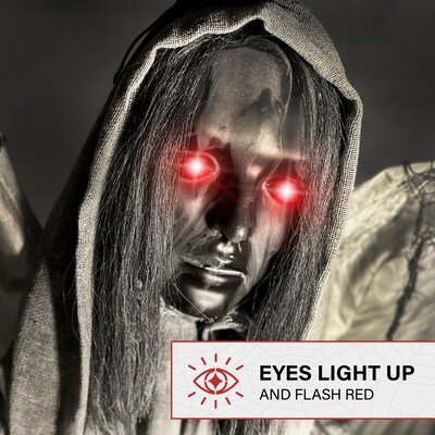 Haunted Hill Farm Lifesize Animatronic Haunted Angel Statue (HHSTATUE-1FLSA)