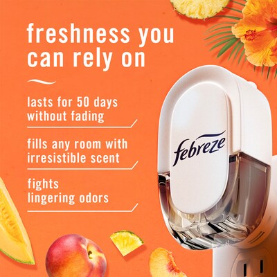 Febreze Fade Defy Plug Air Freshener Warmer Refill, Hawaiian Aloha Scent, 0.87 fl. oz., 3/Pack (5434