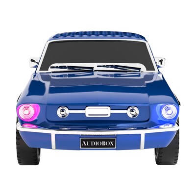 Audiobox Retro Ride Wireless Bluetooth Classic-Muscle-Car Speaker with WaveSync & Lights, Blue (TRK-6500BT)