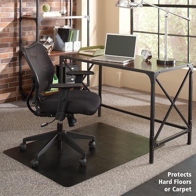 ES Robbins Floor+Mate Carpet & Hard Floor Chair Mat, 36 x 48, Black (ESR121541)