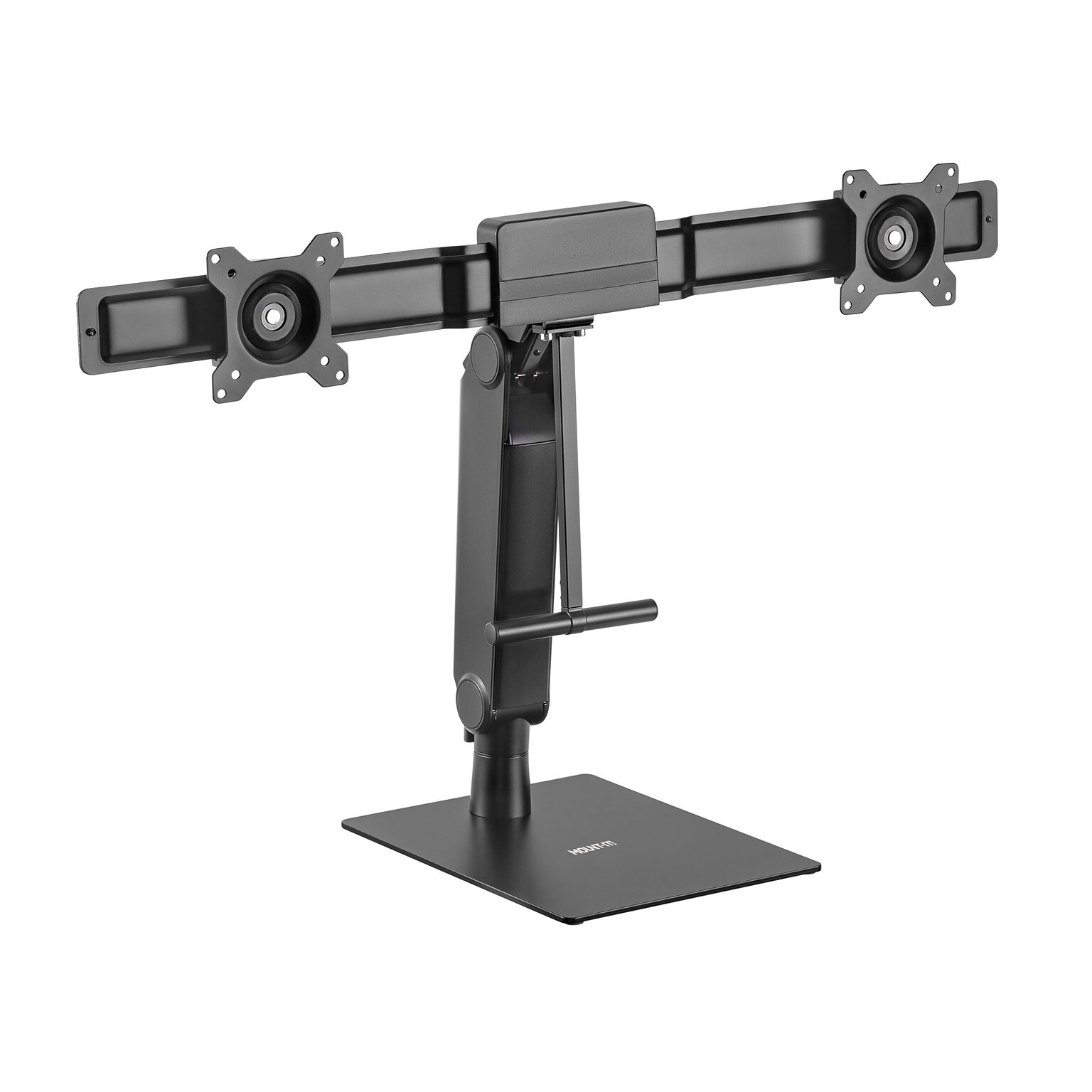 Mount-It! Height Adjustable Dual Monitor Arm, Freestanding Mount, Fits 17-32 Monitors, Black (MI-2758)