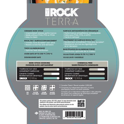 THE ROCK by Starfrit Terra Aluminum 8" Frying Pan, Black (060304-004-0000)