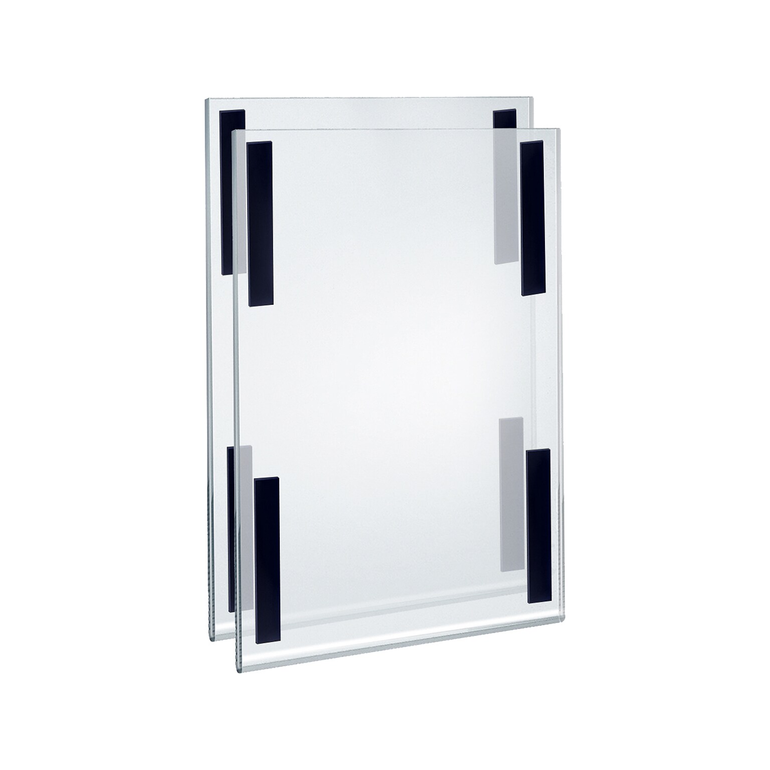 Azar Sign Holder, 11 x 17, Vertical, Wall Mounted, Clear Acrylic, 2/Pack (129932-2PK)