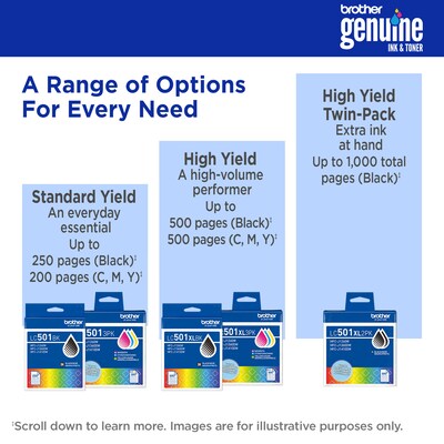Brother LC501 Yellow Standard Yield Ink Cartridge (LC501YS)