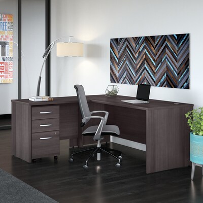 Bush Business Furniture Studio C 72"W L Shaped Desk with Mobile File Cabinet and Return, Storm Gray (STC007SG)