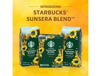 Starbucks Sunsera Blend Coffee Keurig K-Cup Pods, Light Roast, 22/Box (12597352)