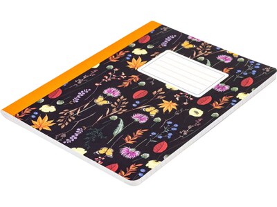 Pukka Pad Bloom Composition Notebooks, 7.5" x 9.7", College Ruled, 70 Sheets, Assorted Colors, 3/Pack (9516-BLM)