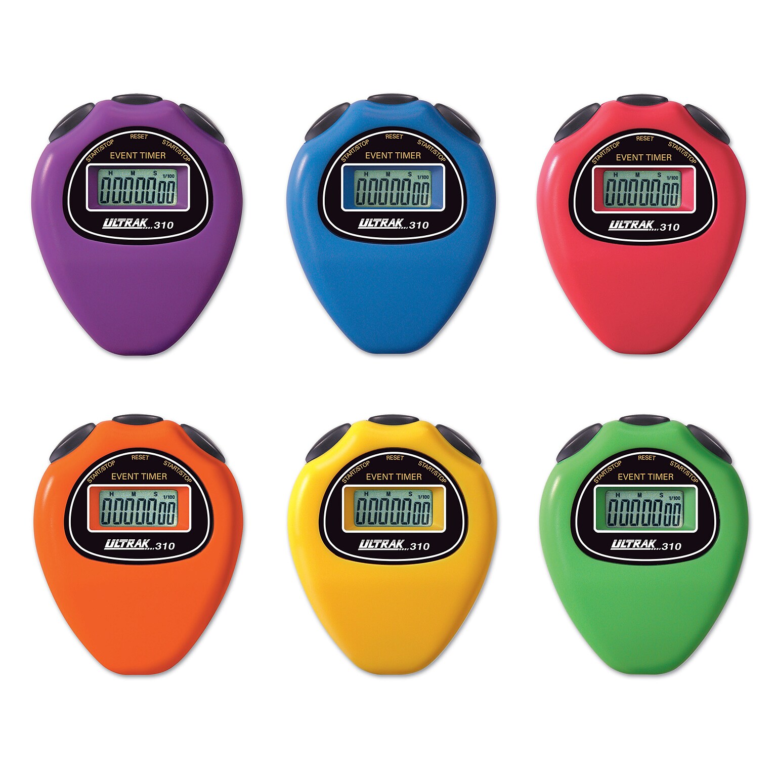 ULTRAK 310 10-Hour Event Timer Rainbow Set, 6/Set (CEI310SET)