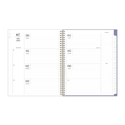 2025-2026 Blue Sky Sincerely Jules Scarletta 8.5 x 11 Academic Year Weekly & Monthly Planner, Plas