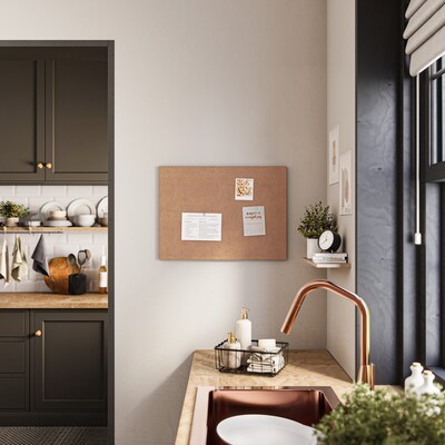 U Brands Cork Bulletin Board, Frameless, 2' x 1.5' (2873U00-01)