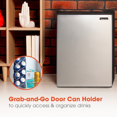 Magic Chef Reversible Door Refrigerator, 2.6 Cu. Ft., Stainless Steel (HMAR265SE)