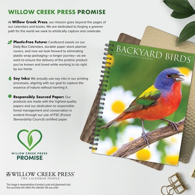 2027 Willow Creek Backyard Birds 6.5" x 8.5" Weekly & Monthly Desk Calendar (64337)