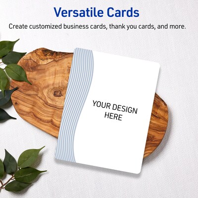 Avery Colorful Design Matte Blank Card, White, 20/Pack (S00-EV7)