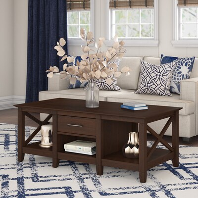 Bush Furniture Key West 47 x 24 Coffee Table, Bing Cherry (KWT148BC-03)