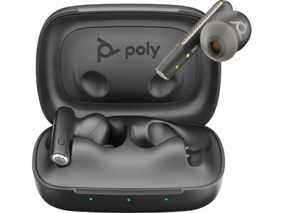 Plantronics Voyager Free 60 UC Wireless Noise Cancelling Bluetooth Earbuds, USB-C, MS Certified, Car