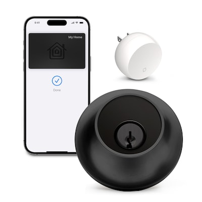 Level Lock + Connect WiFi & Bluetooth Replacement Deadbolt Smart Lock, Matte Black (C-F14U-S1)