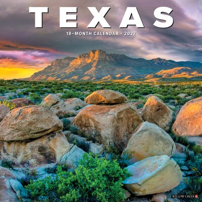 2027 Willow Creek Texas 12 x 12 Monthly Wall Calendar, Assorted Colors (62562)