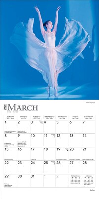 2026 BrownTrout Ballet 7" x 7" Monthly Wall Calendar (9798330702299)