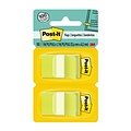 Post-it® Flags, 1 Wide, Green, 100 Flags/Pack (680-BG2)